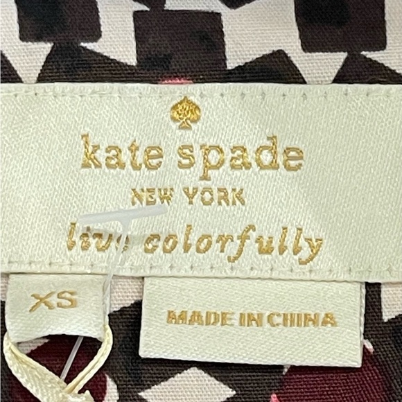 Kate Spade NWT Floral Tile Peplum Top in Rambling Rose size extra small - Picture 6 of 9